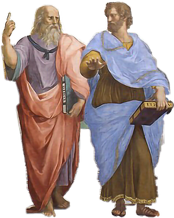 Plato and Aristotle as depicted by Raphael in the School of Athens 1511
