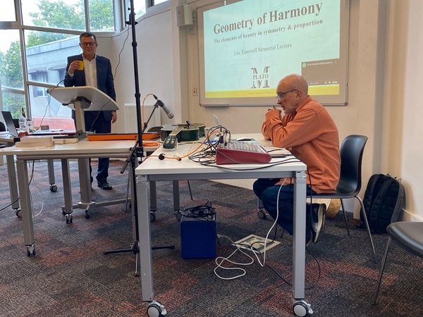 Bernie and Achilles presenting the first Timewell Lecture | Syme Centre | December 2023